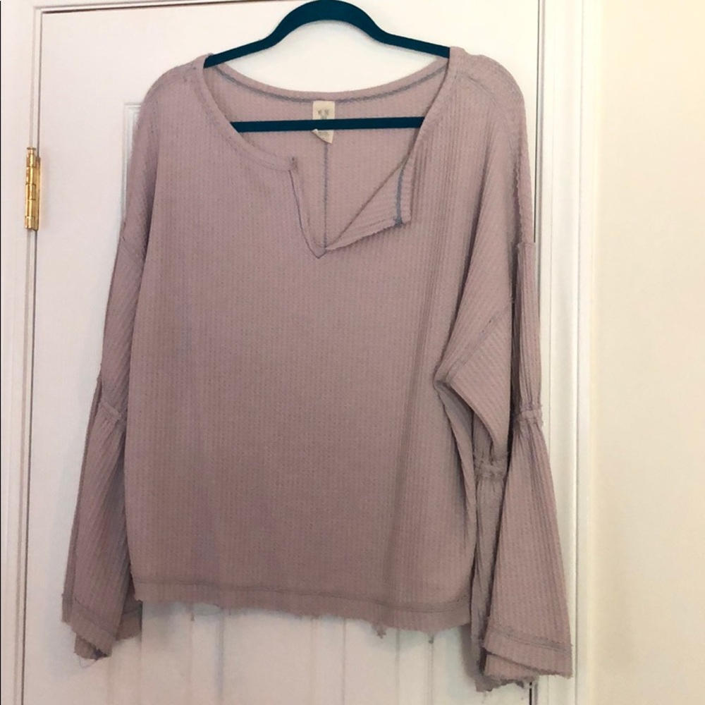 Free People bell sleeve shirt